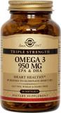 Риб'ячий жир, Омега - 3 (Omega-3, EPA DHA), Solgar, потрійна сила, 950 мг, 50 капсул, фото