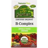 Комплекс вітамінів групи В, B-Complex, Nature's Plus, Source of Life Garden, органік, 60 капсул, фото