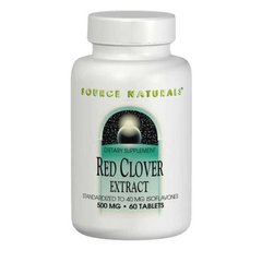 Червона конюшина, Red Clover, Source Naturals, екстракт, 500 мг, 60 таблеток - фото
