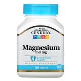 Магний оксид, Magnesium, 21st Century, 250 мг, 110 таблеток, фото