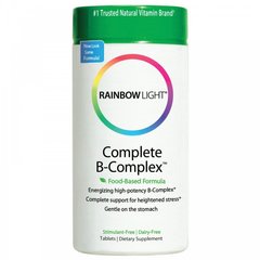 Комплекс витаминов В (формула), Complete B-Complex, Rainbow Light, 90 таблеток - фото