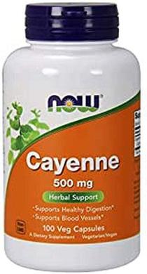 Кайенскийперець, Cayenne, Now Foods, 500 мг, 100 вегетаріанських капсул - фото