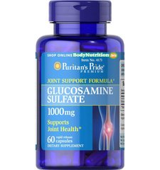 Глюкозамін сульфат, Glucosamine Sulfate, Puritan's Pride, 1000 мг, 60 капсул - фото