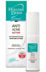 Крем Hirudo Derm Oil Problem Anti-Acne Active, активный против угрей, Биокон, 50 мл - фото