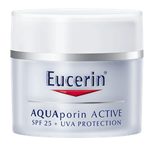 Крем для обличчя АКВАпорин Актив SPF 25 з УФ-захистом для всіх типів шкіри, Eucerin, 50 мл - фото