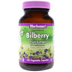 Экстракт черники, Bilberry Fruit Extract, Bluebonnet Nutrition, 120 капсул - фото
