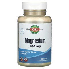 Магній, Magnesium, Kal, 500 мг, 60 таблеток - фото