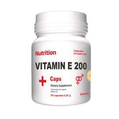 Вітамін E, EntherMeal, 200 МО, 30 капсул - фото