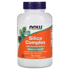 Диоксид кремния, Silica Complex, Now Foods, 180 таблеток - фото
