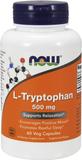 Триптофан, L-Tryptophan, Now Foods, 500 мг, 60 капсул, фото