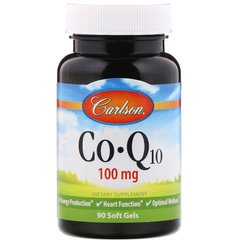 Коензим Q10, Carlson Labs, 100 мг, 90 капсул - фото