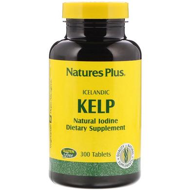 Ламінарія, Kelp, Nature's Plus, ісландська, 300 таблеток - фото