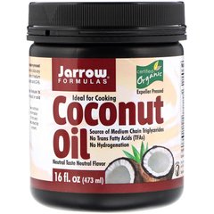 Кокосове масло органічне, Coconut Oil, Jarrow Formulas, 473 г - фото