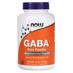 Гамма-аміномасляна кислота, GABA, Now Foods, порошок, 170 г - фото