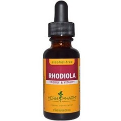 Родиола розовая, экстракт корня, Rhodiola, Herb Pharm, без спирта, органик, 30 мл - фото