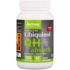 Убихинол (QH-absorb, Ubiquinol), Jarrow Formulas, 200 мг, 60 капсул - фото