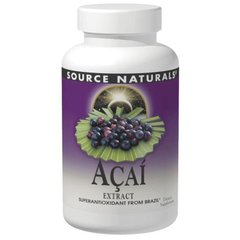 Асаї екстракт, Acai Extract, Source Naturals, 500 мг, 120 капсул - фото