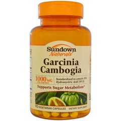 Гарцинія камбоджійська, 1000 мг, Sundown Naturals, 90 вегетаріанських капсул - фото