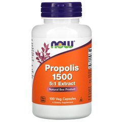 Прополіс, Propolis 1500, Now Foods, 100 капсул - фото