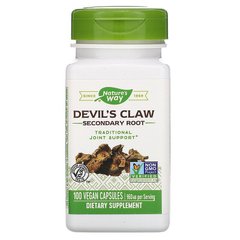 Коготь дьявола (Devil's Claw), Nature's Way, клубни, 480 мг, 100 капсул - фото