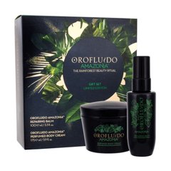 Набір (бальзам + парфюмований крем для тіла), Amazonia Gift Box, Orofluido, 100 + 175 мл - фото
