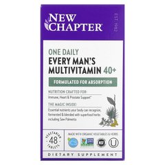 Мультивітамінний комплекс для чоловіків 40 +, One Daily Multi, New Chapter, 1 в день, 48 таблеток - фото