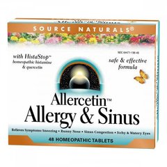 Рослинний комплекс від алергії, Source Naturals, 48 таблеток для розсмоктування - фото