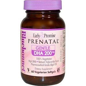 Вітаміни для вагітних з риб'ячим жиром, Prenatal DHA, Bluebonnet Nutrition, 200 мг, 60 капсул - фото