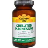 Магній хелат, Chelated Magnesium, Country Life, 250 мг, 180 таблеток, фото