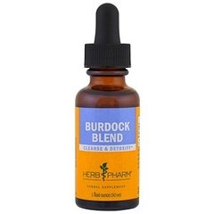 Лопух, смесь экстрактов, Burdock Blend, Herb Pharm, органик, 30 мл - фото