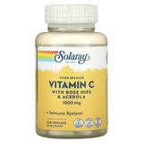 Витамин С, Vitamin C, Solaray, двухфазное высвобождение, 1000 мг, 100 капсул, фото