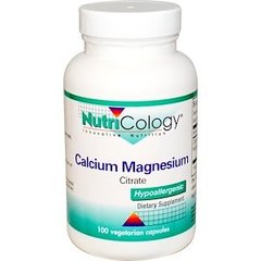 Цитрат кальция магния, Calcium Magnesium, Citrate, Nutricology, 100 капсул - фото