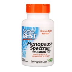 Помощь при менопаузе, EstroG-100, Doctor's Best, 30 вегетарианских капсул - фото