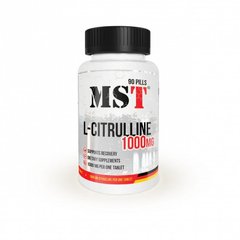 Цитрулін, L-Citrulline, MST Nutrition, 1000 мг, 90 таблеток - фото