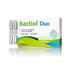 Пробиотики Бактиол Дуо, Bactiol Duo, Metagenics, 15 таблеток блистер - фото
