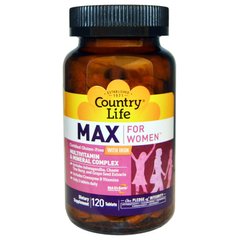 Мультивитамины для женщин, Multivitamin & Mineral, Country Life, 120 таблеток - фото