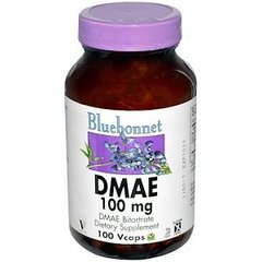 DMAE (Диметиламіноетанол), Bluebonnet Nutrition, 100 мг, 100 капсул - фото