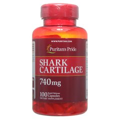 Акулячий хрящ, Shark Cartilage, Puritan's Pride, 740 мг, 100 капсул - фото