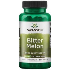 Гірка диня, Bitter Melon, Swanson, 500 мг, 60 капсул - фото