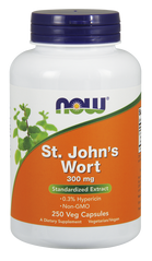 Звіробій, St. John's Wort, Now Foods, 300 мг, 250 капсул - фото
