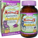 Мультивітаміни для дітей, Based Multiple, Bluebonnet Nutrition, Rainforest Animalz, виноград, 180 жувальних конфет, фото