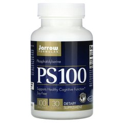 Фосфатидилсерин, PS 100, Jarrow Formulas, 100 мг, 30 гелевых капсул - фото
