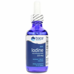Рідкий йод, Ionic Iodine, Trace Minerals Research, 225 мкг, 59 мл - фото