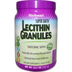Лецитин, Lecithin Granules, Bluebonnet Nutrition, Super Earth, гранули, 360 г - фото