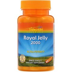 Маточне молочко, Royal Jelly, Thompson, 2000 мг, 60 капсул - фото