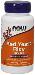 Червоний дріжджовий рис, Red Yeast Rice, Now Foods, 600 мг, 60 капсул - фото