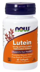 Лютеин, Lutein, Now Foods, 10 мг, 60 капсул - фото