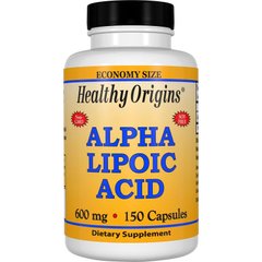 Альфа-липоевая кислота, Alpha Lipoic Acid, Healthy Origins, 600 мг, 150 капсул - фото