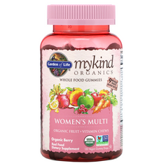 Вітаміни для жінок, Women's Multi, Garden of Life, Mykind Organics, органік, для веганів, смак ягід, 120 жувальних конфет - фото