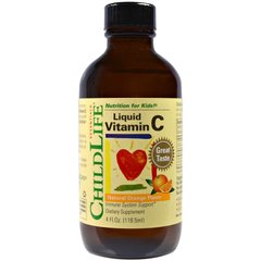 Вітамін С для дітей, Vitamin C, ChildLife, рідкий, апельсин, 118.5 мл - фото